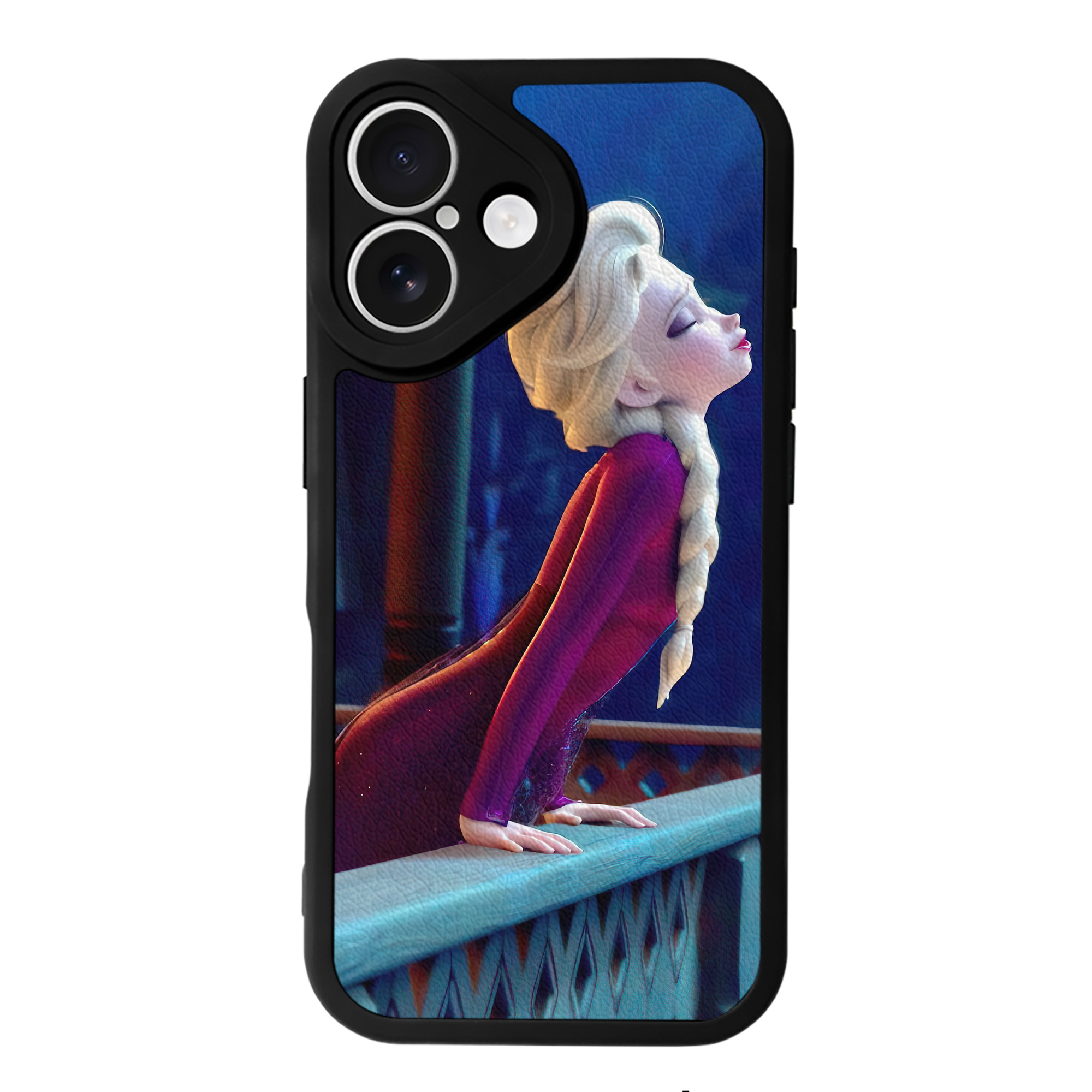 （画像用） アナと雪の女王 アンナ エルサ Frozen Anna Elsa 【iPhone 16シリーズ対応】シリコンスマホケース（レザー調） 材質：シリコン